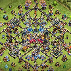 TH18 Trophy Base Plan with Link, Copy Town Hall 18 Base Design 2026, #3133