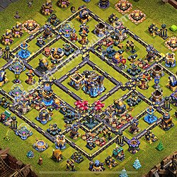 TH18 Trophy Base Plan with Link, Anti 2 Stars, Copy Town Hall 18 Base Design 2026, #3177