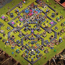 TH18 Anti 3 Stars Base Plan with Link, Copy Town Hall 18 Base Design 2026, #3630