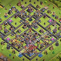 Base Anti Bintang 3 TH18 dengan Link, Salin Desain Base Balai Kota 18 2026, #3649