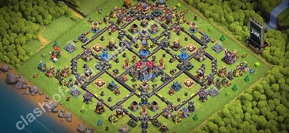 Base Anti Segalanya TH18 dengan Link, Salin Desain Balai Kota 18 2026, #3019