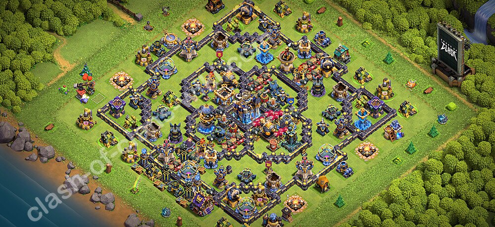 Base Anti Bintang 3 TH18 dengan Link, Hybrid, Salin Desain Base Balai Kota 18 2026, #3026