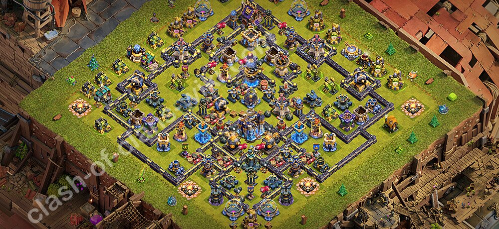 Base Anti Segalanya TH18 dengan Link, Liga Legenda, Salin Desain Balai Kota 18 2026, #3031