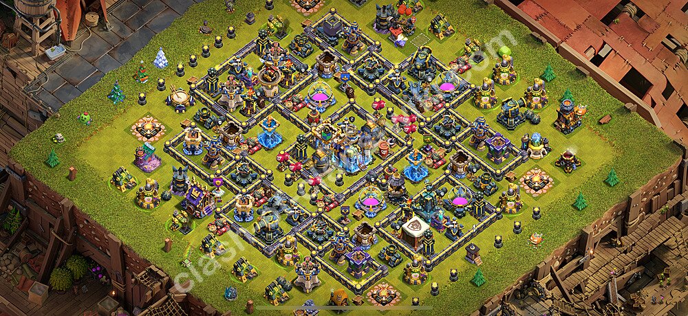 TH18 Anti 2 Stars Base Plan with Link, Legend League, Copy Town Hall 18 Base Design 2025, #3032