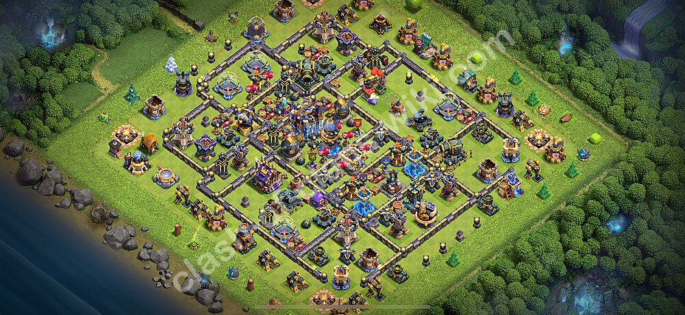 TH18 Trophy Base Plan with Link, Copy Town Hall 18 Base Design 2026, #3065