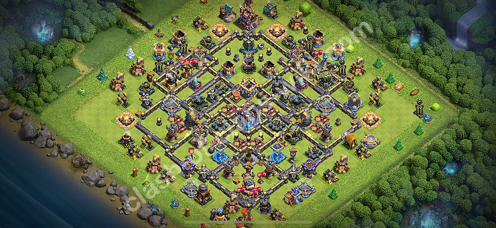 Die Anti 2 Sterne Base RH18 + Link, Legend League 2026 - COC Rathaus 18 Kopieren Base, #3066