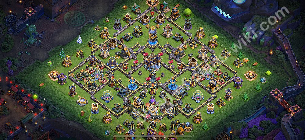 TH18 Anti 3 Stars Base Plan with Link, Anti Everything, Copy Town Hall 18 Base Design 2026, #3070