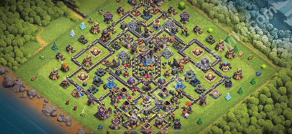 TH18 Trophy Base Plan with Link, Copy Town Hall 18 Base Design 2026, #3084