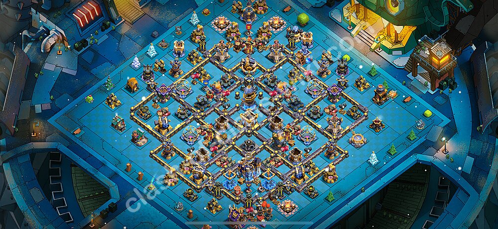 TH18 Anti 3 Stars Base Plan with Link, Copy Town Hall 18 Base Design 2026, #3098