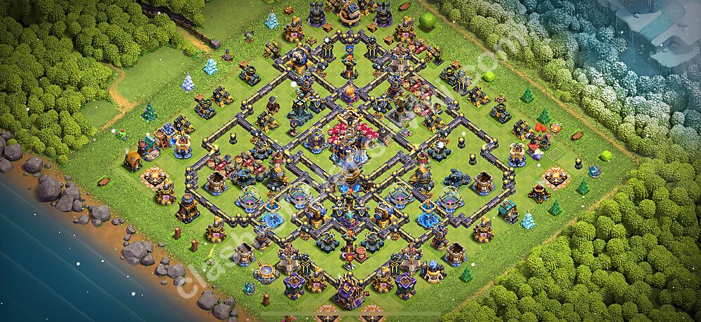 TH18 Trophy Base Plan with Link, Legend League, Copy Town Hall 18 Base Design 2026, #3101