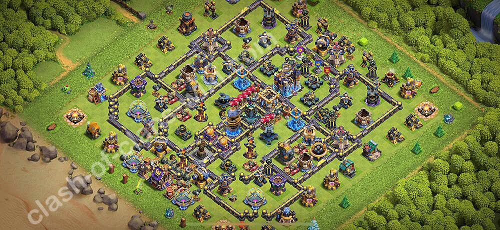 Die Anti 3 Sterne Base RH18 + Link 2026 - COC Rathaus 18 Kopieren Base, #3171