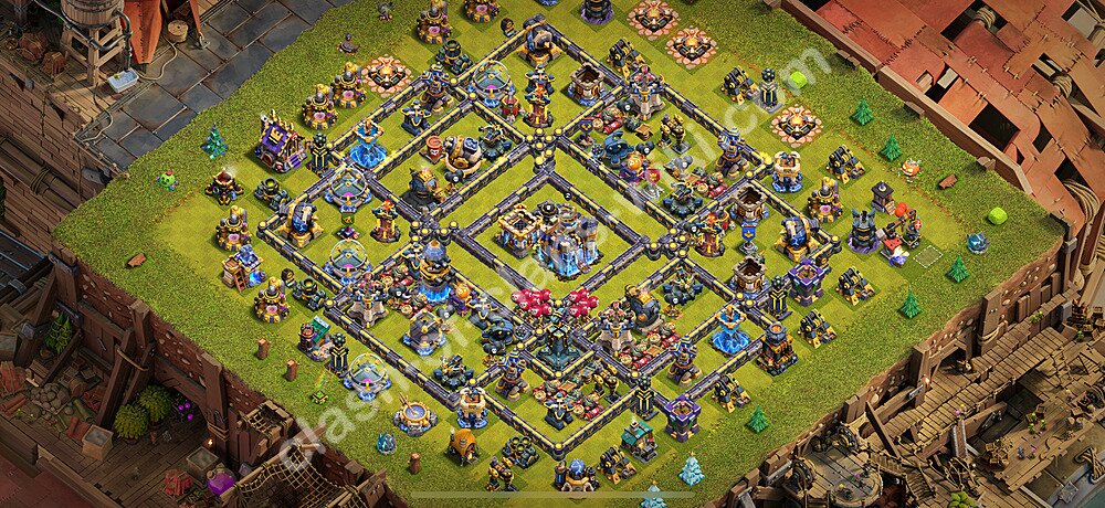 TH18 Trophy Base Plan with Link, Anti 2 Stars, Copy Town Hall 18 Base Design 2026, #3177