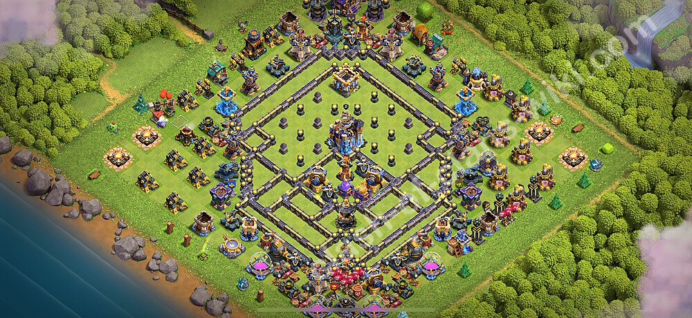 TH18 Anti 3 Stars Base Plan with Link, Copy Town Hall 18 Base Design 2026, #3240