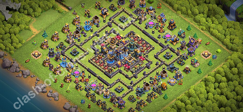 TH18 Anti 3 Stars Base Plan with Link, Copy Town Hall 18 Base Design 2026, #3248