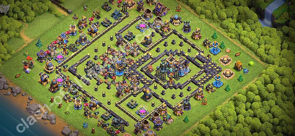 TH18 Trophy Base Plan with Link, Copy Town Hall 18 Base Design 2026, #3272