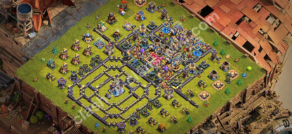 TH18 Anti 2 Stars Base Plan with Link, Copy Town Hall 18 Base Design 2026, #3297