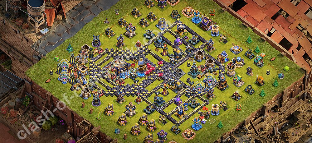 TH18 Anti 3 Stars Base Plan with Link, Copy Town Hall 18 Base Design 2026, #3299