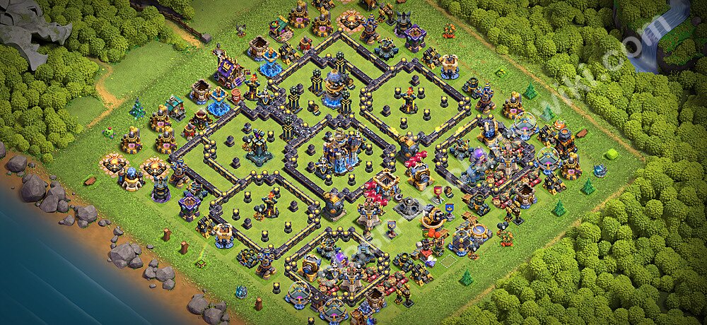 TH18 Anti 3 Stars Base Plan with Link, Copy Town Hall 18 Base Design 2026, #3302