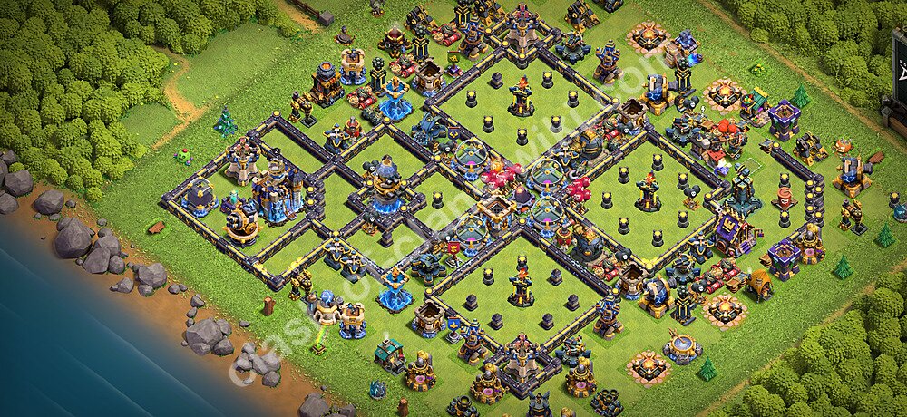 TH18 Anti 3 Stars Base Plan with Link, Copy Town Hall 18 Base Design 2026, #3315