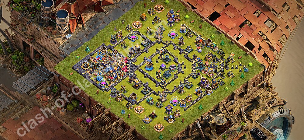 TH18 Anti 3 Stars Base Plan with Link, Copy Town Hall 18 Base Design 2026, #3327