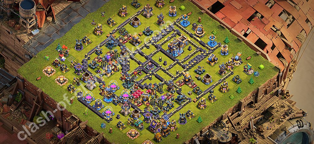 TH18 Anti 3 Stars Base Plan with Link, Anti Everything, Copy Town Hall 18 Base Design 2026, #3335