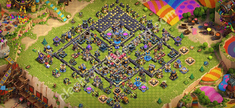 TH18 Trophy Base Plan with Link, Legend League, Copy Town Hall 18 Base Design 2026, #3353