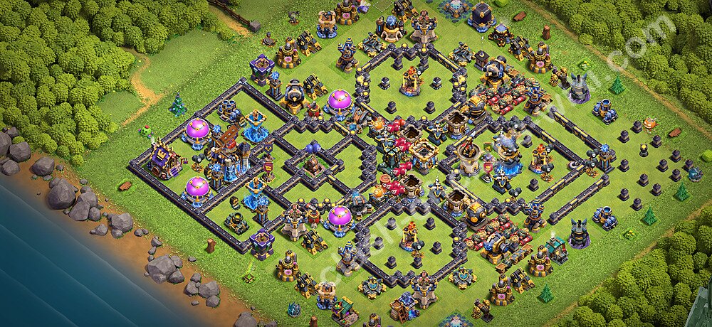 TH18 Anti 3 Stars Base Plan with Link, Copy Town Hall 18 Base Design 2026, #3475