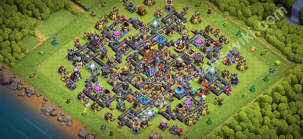 Gute Base für Verteidigung RH18 + Link 2026 -  COC Rathaus 18 Kopieren Base, #3521