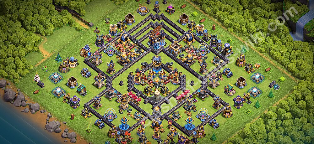 TH18 Anti 3 Stars Base Plan with Link, Anti Air / Electro Dragon, Copy Town Hall 18 Base Design 2026, #3564