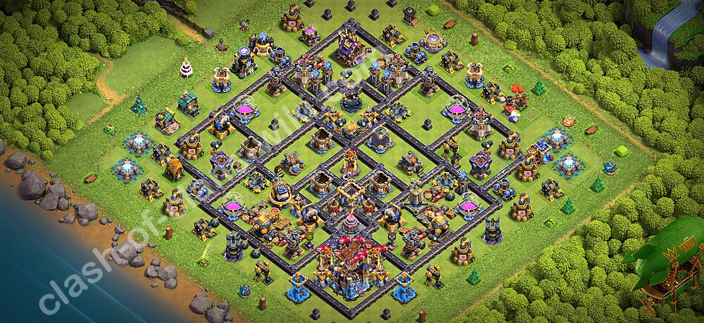 Base Anti Bintang 3 TH18 dengan Link, Salin Desain Base Balai Kota 18 2026, #3649