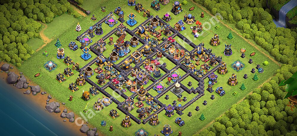 TH18 Anti 3 Stars Base Plan with Link, Copy Town Hall 18 Base Design 2026, #3651