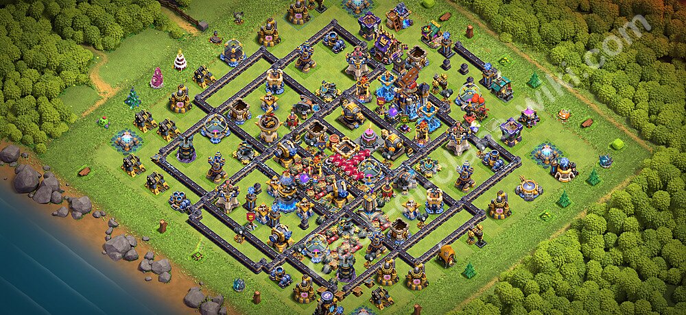 TH18 Anti 3 Stars Base Plan with Link, Copy Town Hall 18 Base Design 2026, #3680