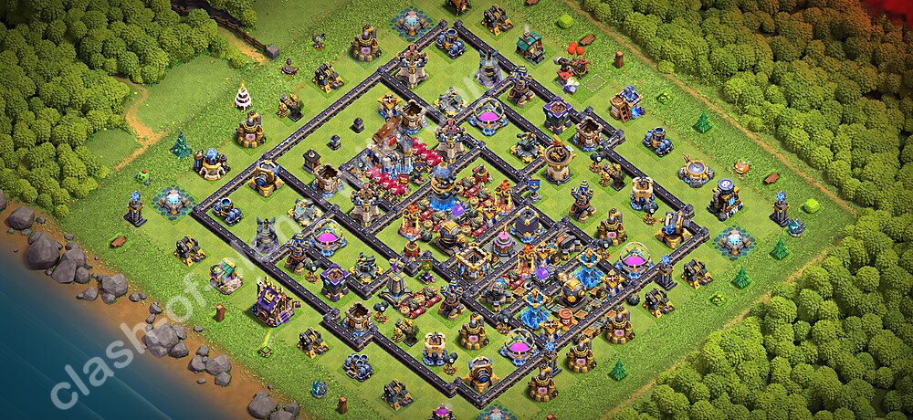 TH18 Anti 2 Stars Base Plan with Link, Copy Town Hall 18 Base Design 2026, #3699