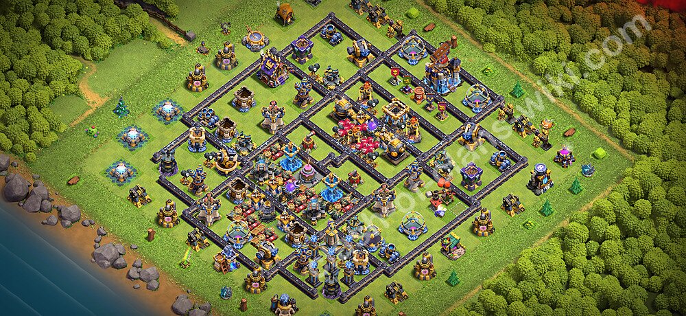 Gute Base für Verteidigung RH18 + Link 2026 -  COC Rathaus 18 Kopieren Base, #3714