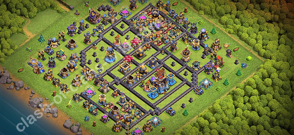 TH18 Trophy Base Plan with Link, Copy Town Hall 18 Base Design 2026, #3723