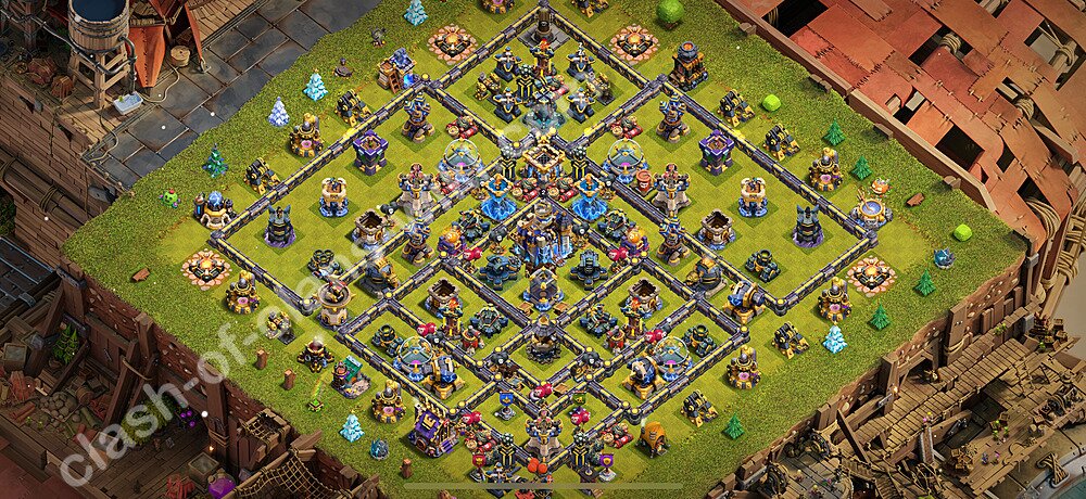 Base plan TH18 (design / layout) with Link, Anti 3 Stars for Farming 2026, #3104