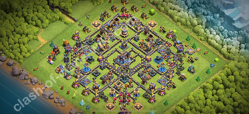 Base plan TH18 (design / layout) with Link, Anti 3 Stars, Hybrid for Farming 2026, #3126