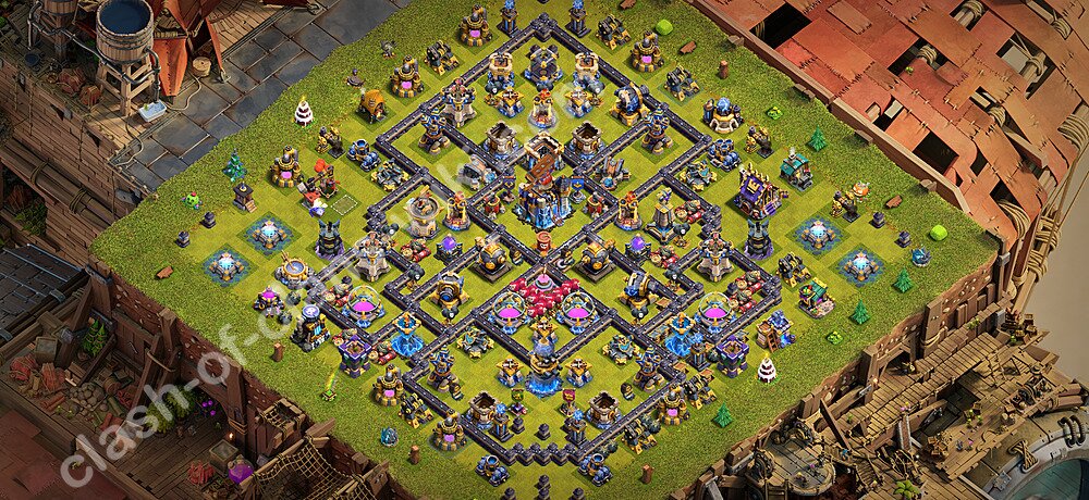 Base plan TH18 (design / layout) with Link, Anti 3 Stars, Hybrid for Farming 2026, #3631
