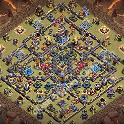 تصميم قاعدة حرب العشائر قاعة المدينة 18 - البديل 3020