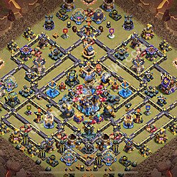 TH18 Anti 2 Stars War Base Plan with Link, Legend League, Copy Town Hall 18 CWL Design 2026, #3028