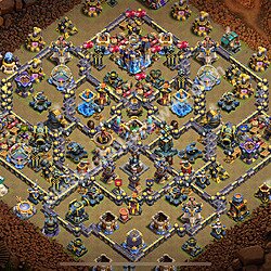 TH18 Anti 3 Stars War Base Plan with Link, Copy Town Hall 18 CWL Design 2026, #3051