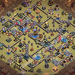 TH18 Anti 2 Stars War Base Plan with Link, Copy Town Hall 18 CWL Design 2026, #3094