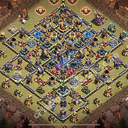 TH18 War Base Plan with Link, Hybrid, Copy Town Hall 18 CWL Design 2026, #3096