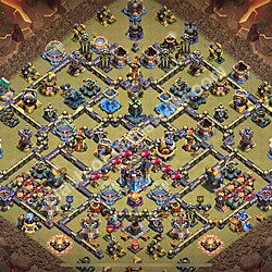 TH18 Anti 2 Stars War Base Plan with Link, Anti Everything, Copy Town Hall 18 CWL Design 2026, #3099
