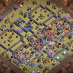 Top Anti 3 Etoiles Base de Guerre HDV 18 + Lien (Link) 2026 gdc - Hôtel de Ville 18 Base Copier, #3674
