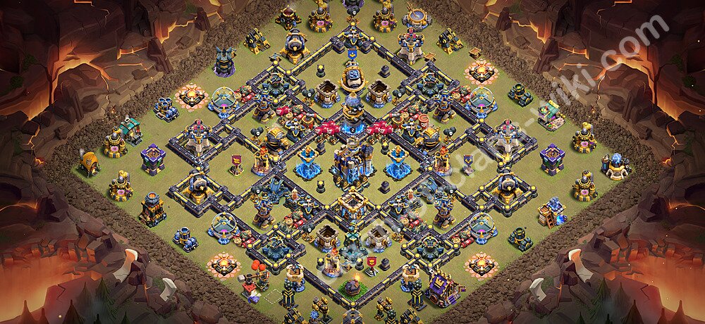 Base War Anti Bintang 2 TH18 dengan Link, Liga Legenda, Salin Desain Liga Perang Klan (CWL) Balai Kota 18 2026, #3018