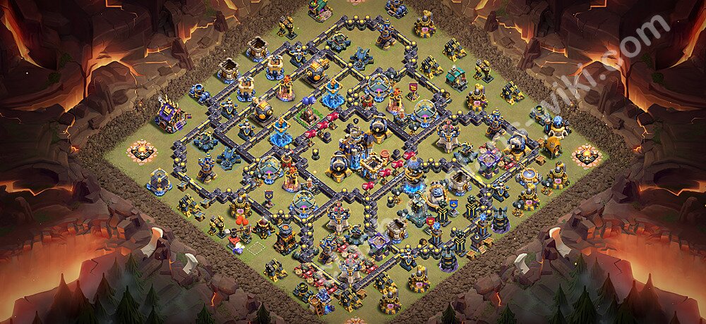 Base War Anti Bintang 3 TH18 dengan Link, Salin Desain Liga Perang Klan (CWL) Balai Kota 18 2026, #3022