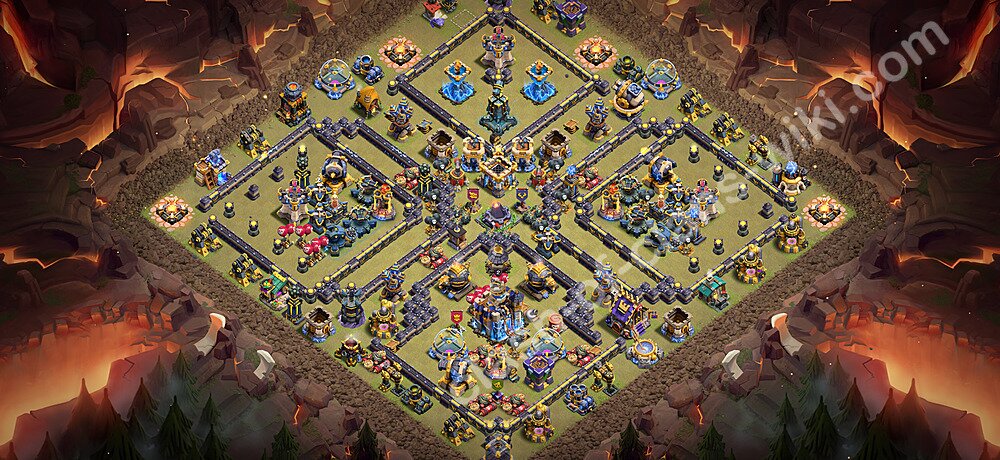 Base War Anti Bintang 2 TH18 dengan Link, Salin Desain Liga Perang Klan (CWL) Balai Kota 18 2026, #3029