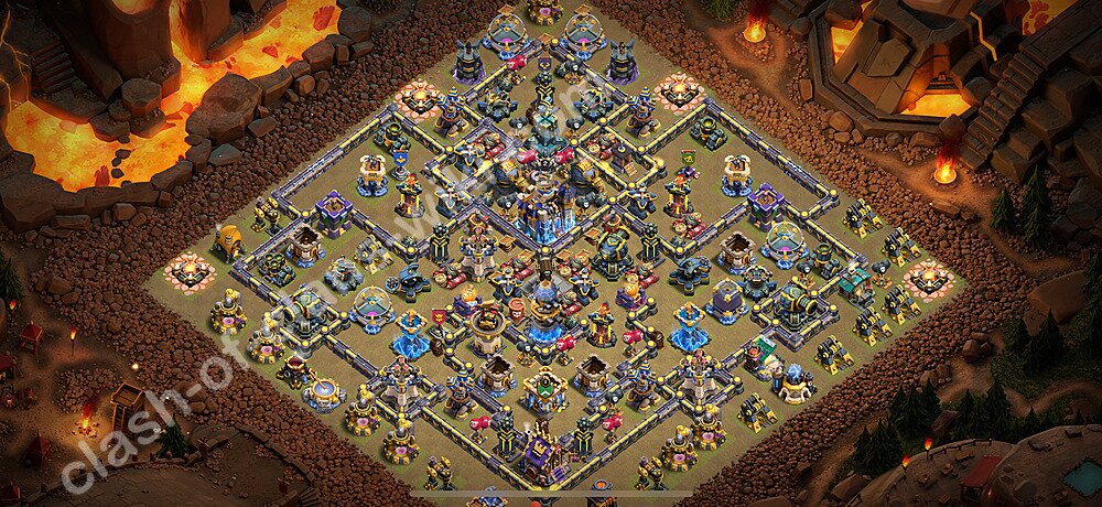 Top Anti 3 Etoiles Base de Guerre HDV 18 + Lien (Link) 2026 gdc - Hôtel de Ville 18 Base Copier, #3044