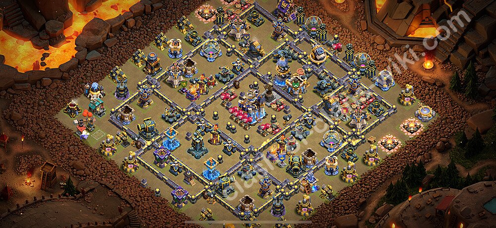TH18 War Base Plan with Link, Anti Everything, Copy Town Hall 18 CWL Design 2026, #3050